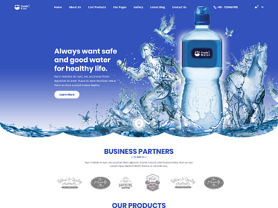 Drinking Mineral Water Delivery PSD Template delivery drink drink water drinks store filter mineral water online store water water delivery