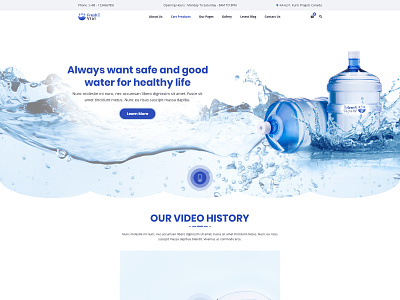 Drinking Mineral Water Delivery HTML Template