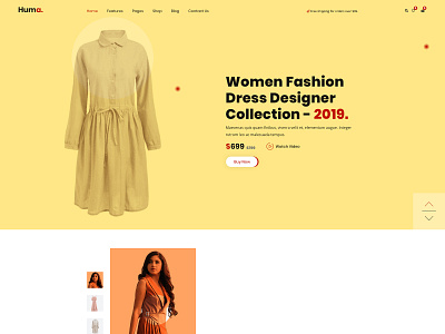 Huma - e-Commerce Fashion PSD Template