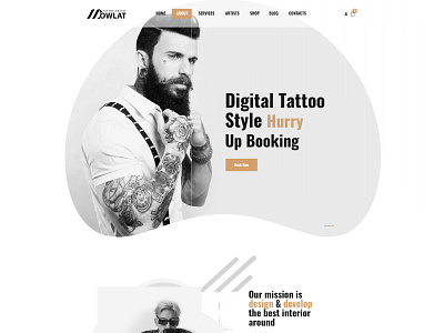 Inkd, Tattoo PSD Template artist artistic body art hipster ink inked piercing single page studio tattoo