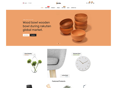 Lamia - Clean, Minimal eCommerce PSD Template ecommerce electronic fashion furniture marketplace modern clean multipurpose online shop online store retail shop shopping vendor wholesale