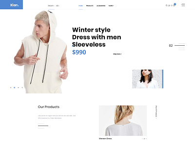 Xian - Multipurpose e-Commerce PSD Template blog clothes digital store ecommerce electronic fashion jewelry multipurpose online shop organic products retail shopping sports store