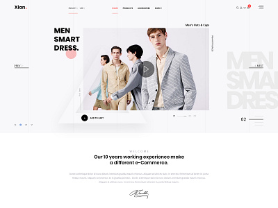 Xian - Multipurpose e-Commerce PSD Template blog clothes digital store ecommerce electronic fashion jewelry multipurpose online shop organic products retail shopping sports store