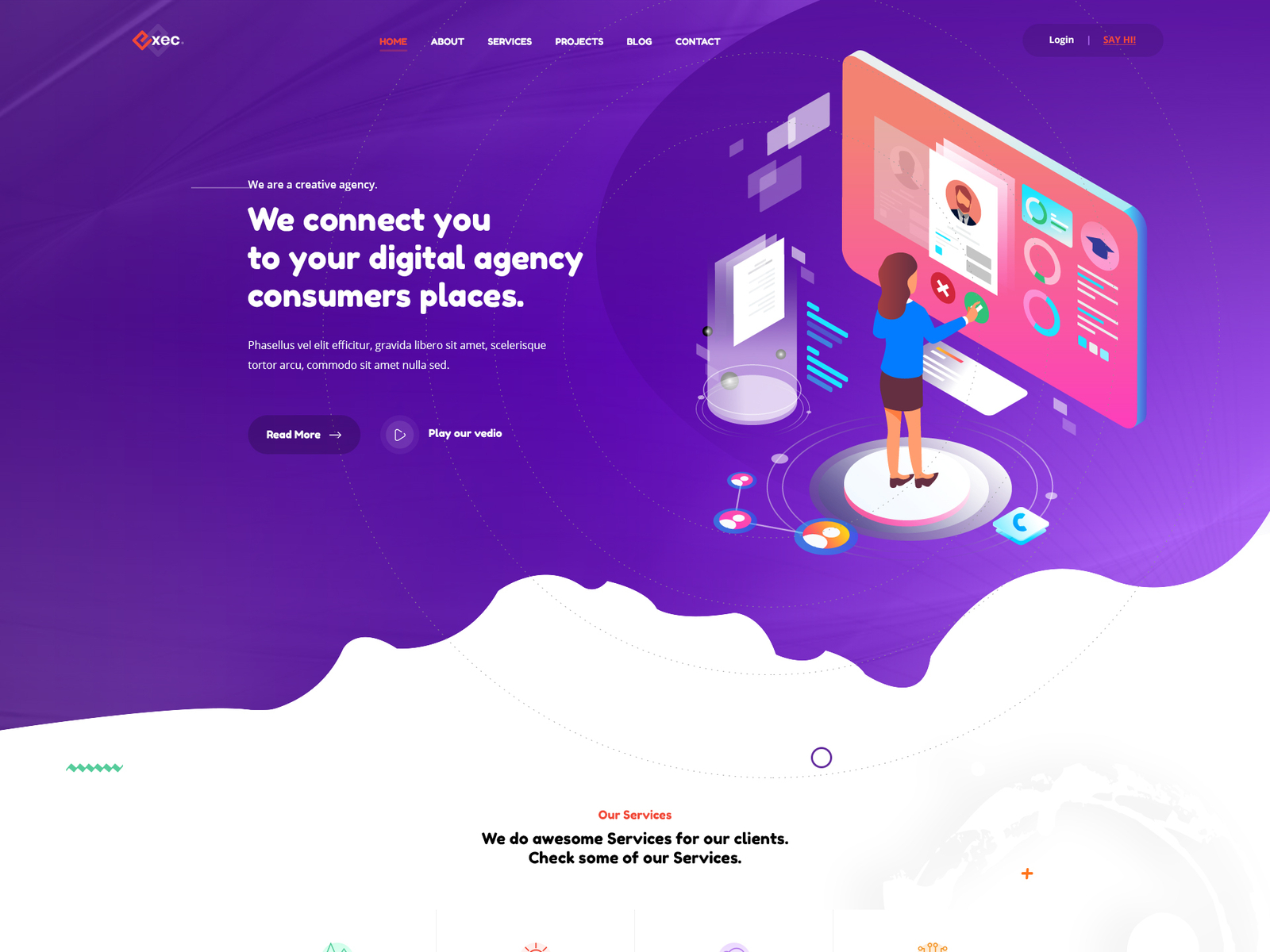 Digital Agency template by Towkibur Rahman on Dribbble