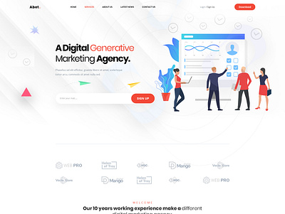 Abet - Hosting, SEO & Digital Marketing Agency PSD Template digital marketing domain hosting marketing online marketing page rank search engine optimization seo seo agency seo business seo company seo services