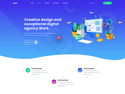 Abet - Hosting, SEO & Digital Marketing Agency PSD Template