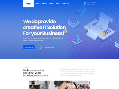 Abso - Technology IT Solutions & Services PSD Template