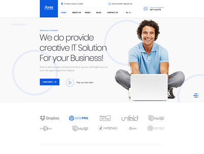 Abso - Technology IT Solutions & Services PSD Template agency business corporate creative modern multipurpose portfolio seo services solutions startup technology