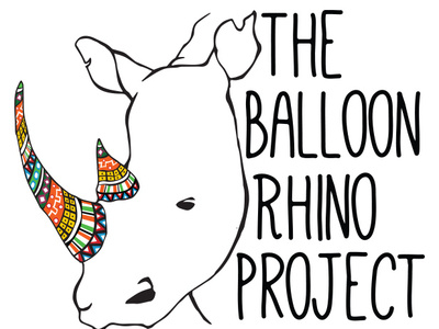 The Balloon Rhino Project african african print anti poaching balloon balloons branding charity design flat graphic design illustration logo logo animal logo design poaching poppoaching rhino rhinoceros vector