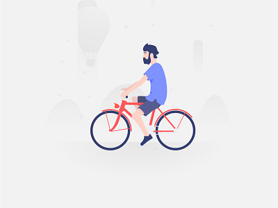 Tutorial Illustration - Olla bike biking cycling guy illustration material olla tutorial
