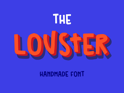 Lovster Font 3d font handwriting pop