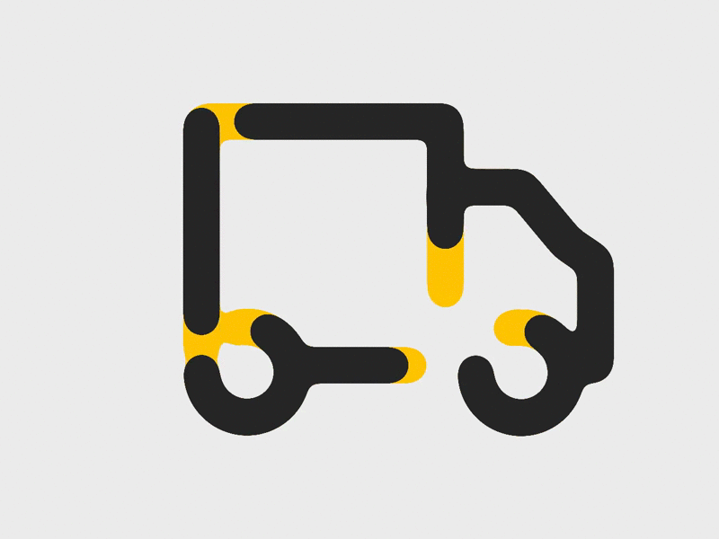 Truck Icon drawable e commerce icon json lottie truck vector