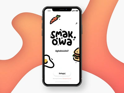 Hello Dribbble! app burger carrot egg food hello icon orange