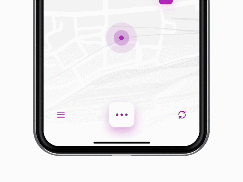 Carsharing "Show More" Interaction animation car carsharing clean flinto interaction menu bar purple show more ui