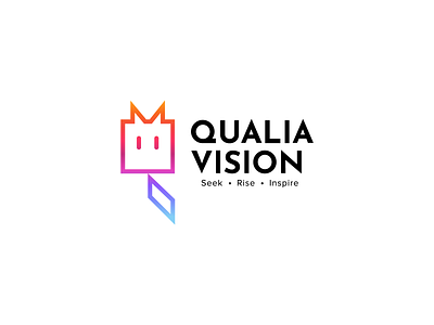Qualia Vision branding design illustration logo vector