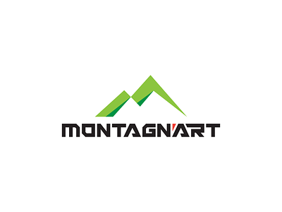 Montagn'art branding design illustration logo mountain sports typography vector