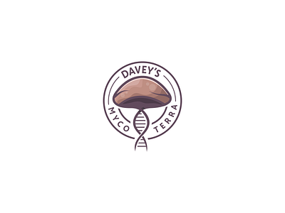 Davey's Myco Terra branding design illustration logo typography vector