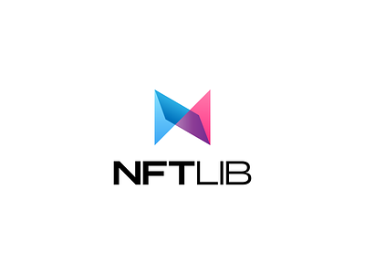 Nft Lib branding design illustration logo nft nftlibrary typography vector