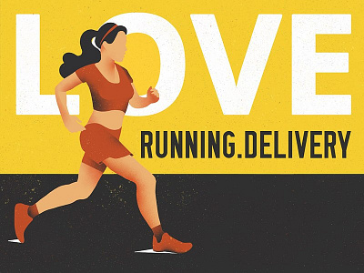 Running Love concept drawing ecommerce illustration running