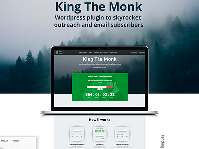 king the monk - wordpress plugin for viral giveaways landing page marketing plugin software viral wordpress