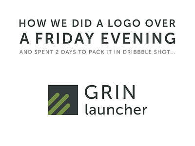 Designer's life - few hours on logo, 2 days to do a shot agency backstage fun landing page launcher process