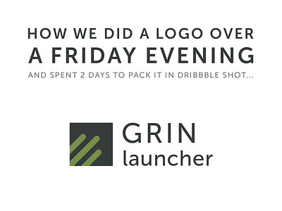 Designer's life - few hours on logo, 2 days to do a shot