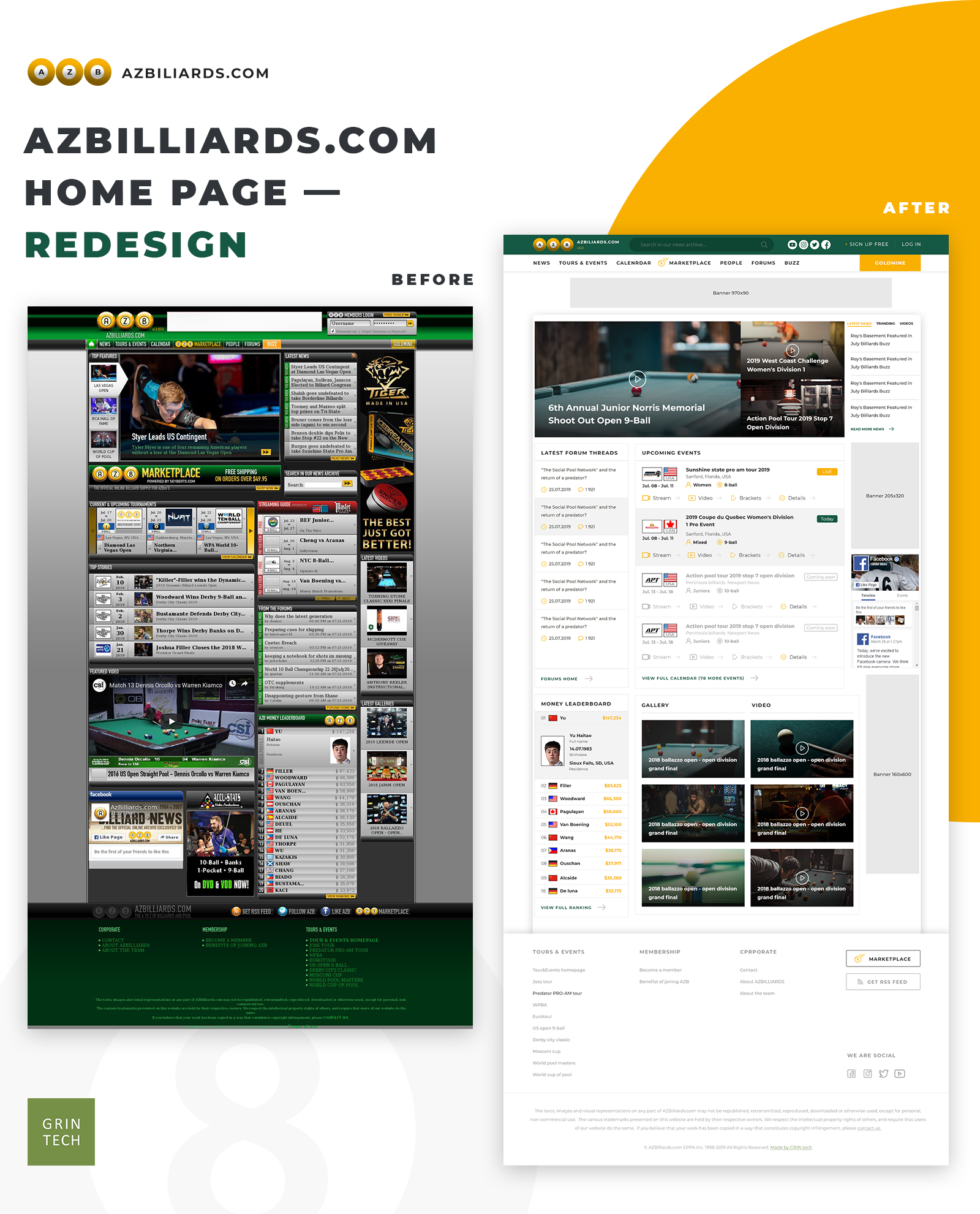 Azbilliard redesign sneak peak home page