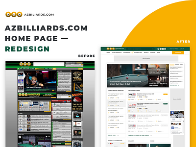 Azbilliards Redesign Sneak Peek - Home Page