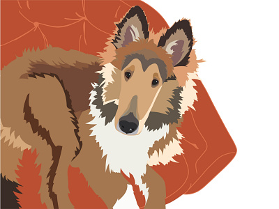 Woof animal boop browns chair collie design dog dog illustration dogs graphic graphic design graphicdesign illustration pet pets standard collie