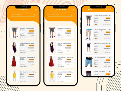 Clothing store app design for b2b