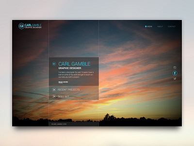 New Portfolio Home Page Concept