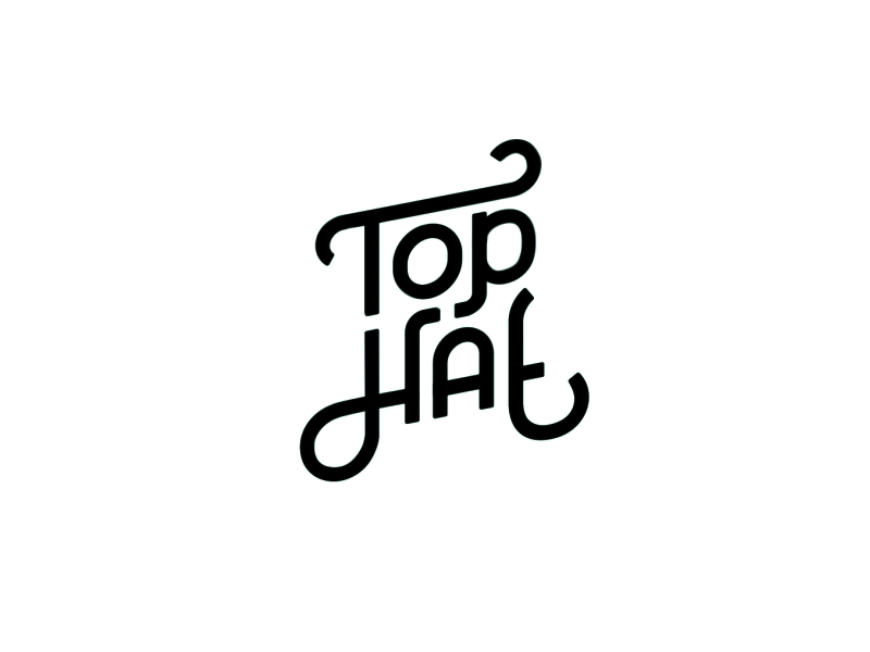 Top Hat Animated Logo line brand logo generate gif animation motion after effects motion graphics