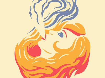 Smokin' Blonde character design drawing illustration illustrator vector