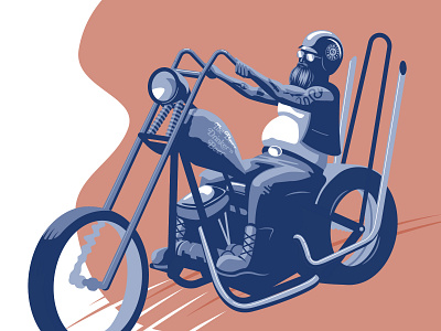 Biker branding design drawing illustration illustrator vector
