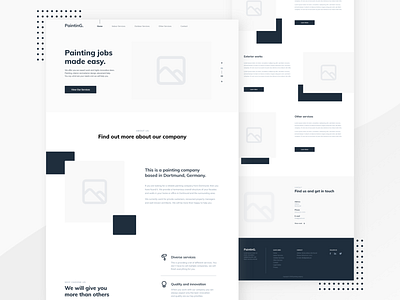 High Fidelity Wireframe for Painting Company adobe clean color creative design painting process ui ux web webdesign white wireframe xd