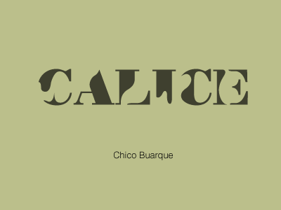 Calice chico buarque cálice lettering