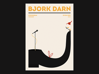 BJORK DARN / CONCERT POSTER 2021 concert design graphic design graphics illustration music plakat poster poster art poster design visual communication