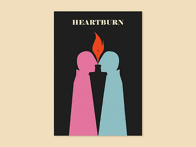 «Heartburn» art design graphic design graphics hearburn illustration love plakat poster visual communication