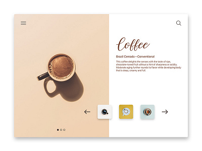 Coffee Website photoshop sketch ui design ui designer user research ux design web design