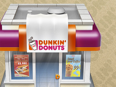 Dunkin' Donuts coffee donut dounut dunkin icon iconblock