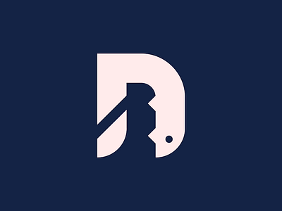 Divided animal graphic design icon letterwork lizard logo logo design monogram typography