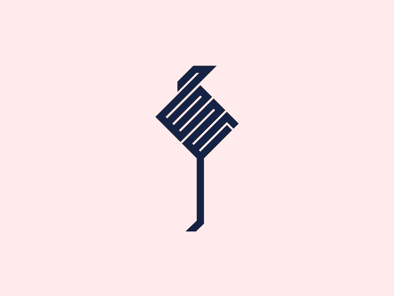 Long Flamingo by Yannis Naamane on Dribbble