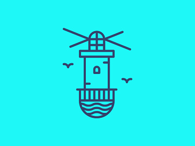 Lighthouse design graphic design icon illustration illustrator letter work linework logo logo design monogram
