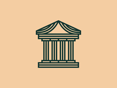 Greek temple branding design graphic design icon illustrator linework logo logo design monogram vector