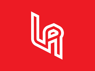 L.A. branding design graphic design icon letter work linework logo logo design monogram typography