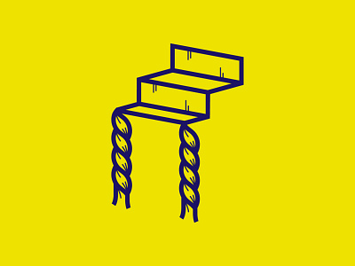 Rope & stairs branding design graphic design icon illustrator linework logo logo design monogram
