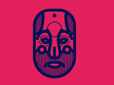 Guatemalan mask branding graphic design icon illustrator linework logo logo design mask monogram vector