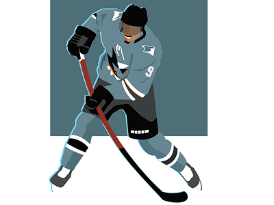 Hockey Vector Ilustration design graphic design hockey illustration illustrator nhl sharks vector