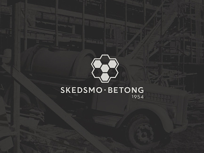 Skedsmo Betong logo concrete emblem logo logodesign