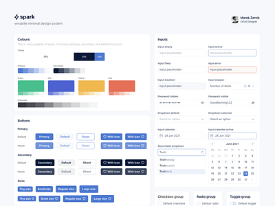 ⚡️ spark - versatile minimal design system app dashboard design system interface mobile design ui